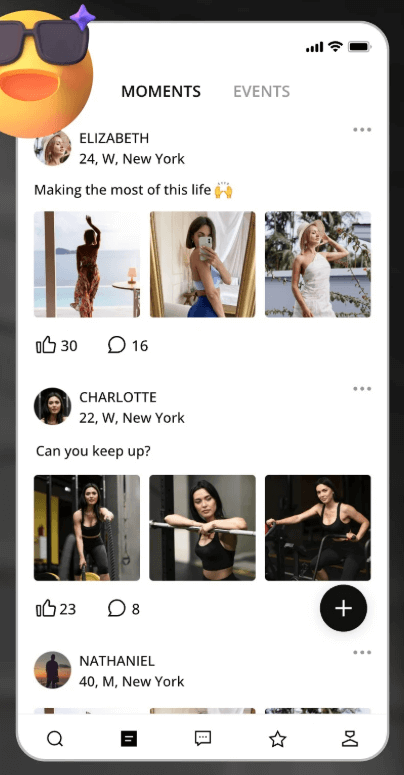 Private mobile dating photo management